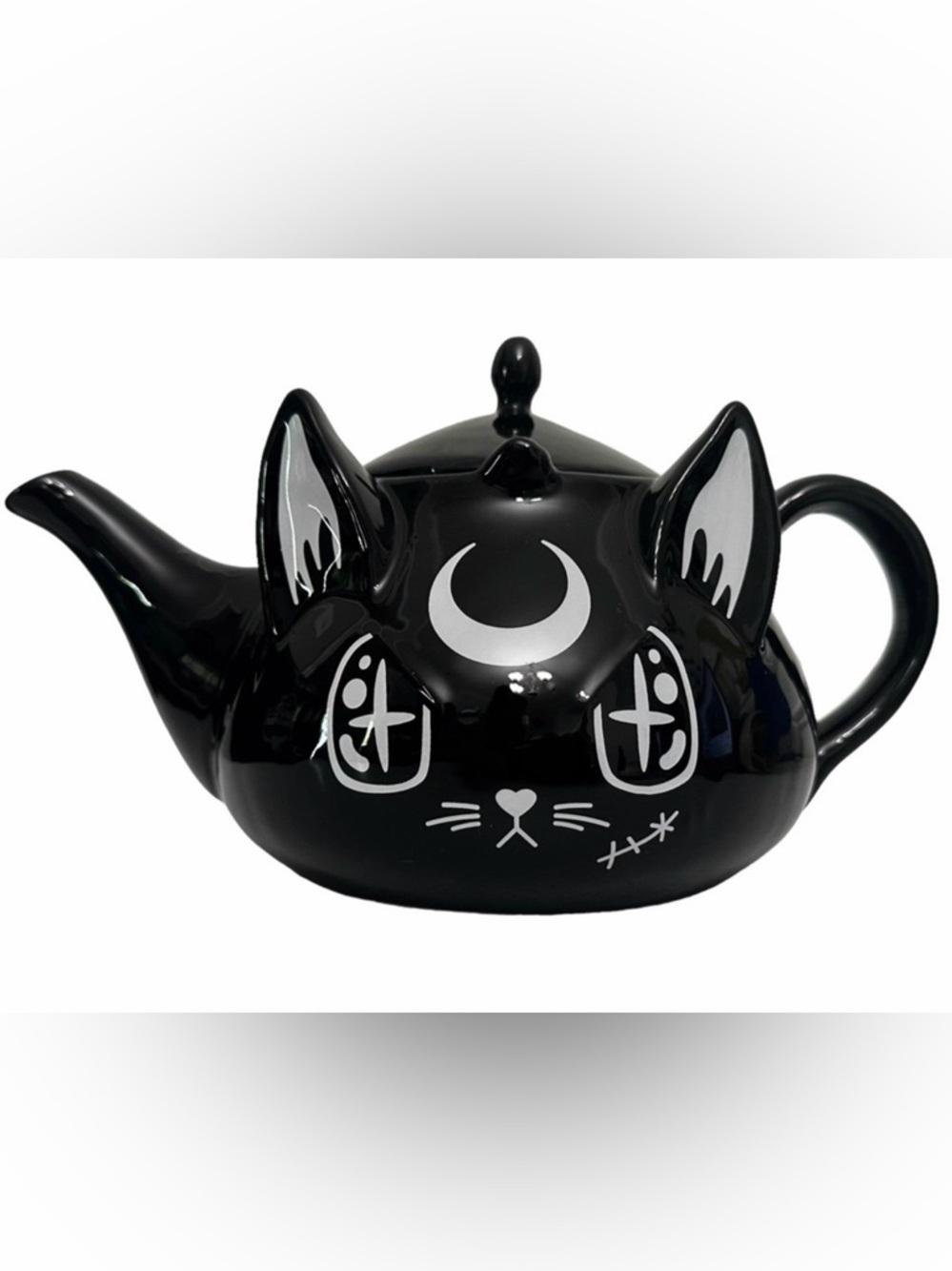 Killstar Teapot 52 oz Evil Bunny Ceramic Black